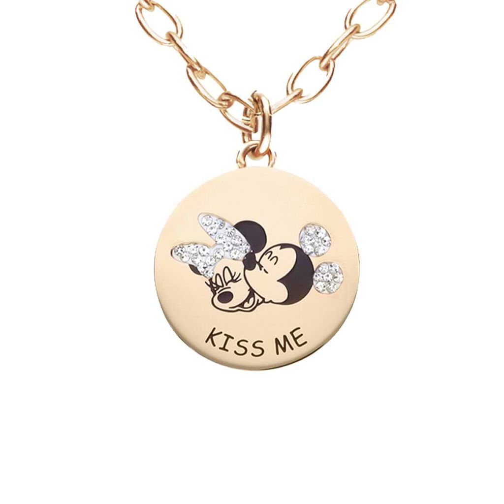 Collana Lady Message Acciaio Rosato Disney e Cristalli - Collane Donna | Stroili