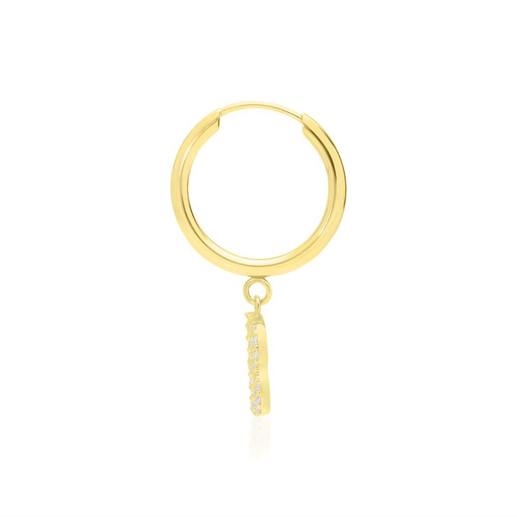 Mono Orecchino A Cerchio Toujours Oro Giallo Cubic Zirconia - Mono Orecchino Donna | Stroili