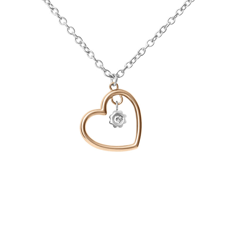 Collana Sunrise Acciaio Bicolore Bianco / Rosa Cristallo - Collane Donna | Stroili