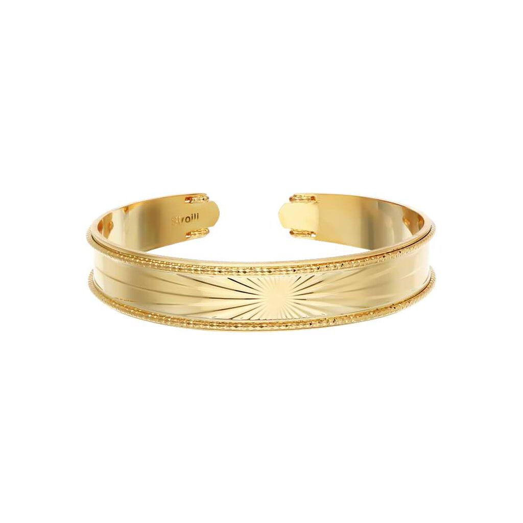 Bracciale bangle raggi in bronzo dorato - Bracciali Donna | Stroili