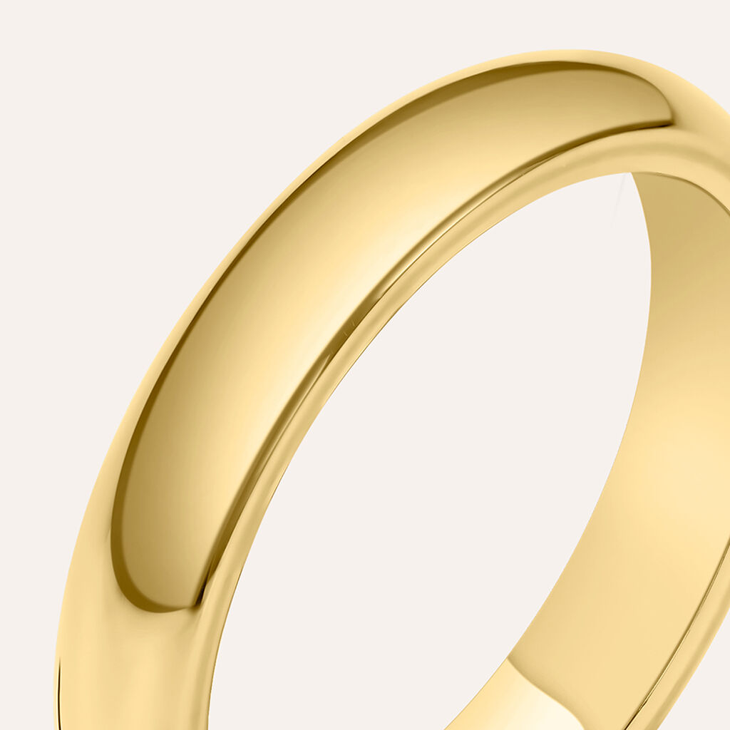 Fede Classica 4 mm Oro Giallo - Anelli con Incisione Unisex | Stroili