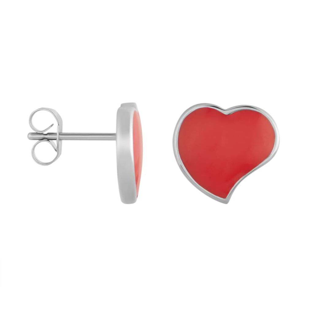 Orecchini a lobo Lady Sweet Acciaio Cuore - Orecchini a Lobo Donna | Stroili