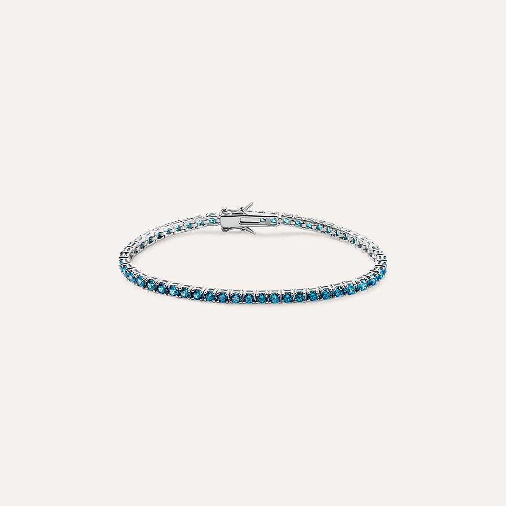 Bracciale Tennis Silver Rainbow Argento Rodiato Cubic Zirconia