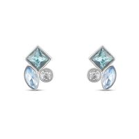 Orecchini Lobo Violet Ottone Cristallo