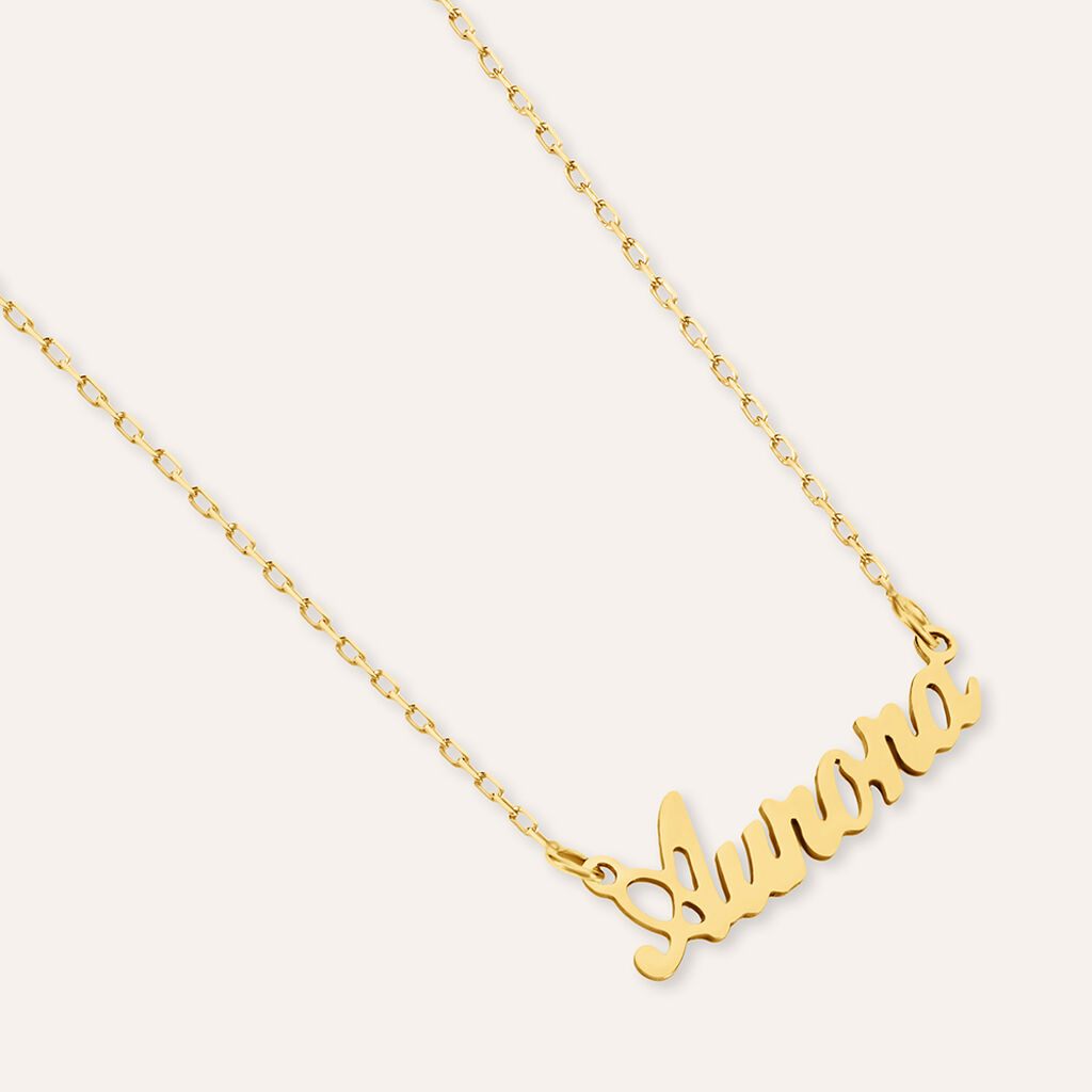 Collana Aurora Gold Names Oro Giallo