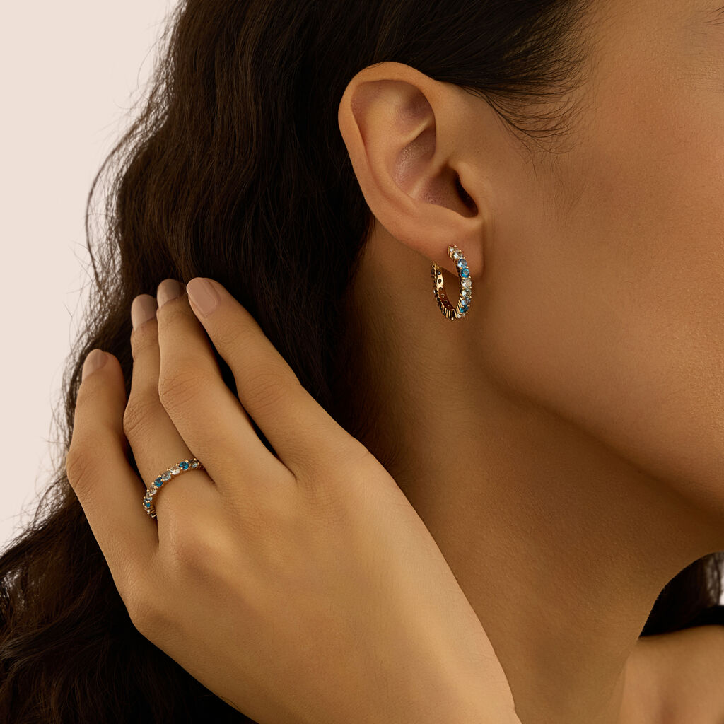 Orecchini A Cerchio Golden Dream Placcato Oro Giallo Cubic Zirconia - Orecchini a Cerchio Donna | Stroili