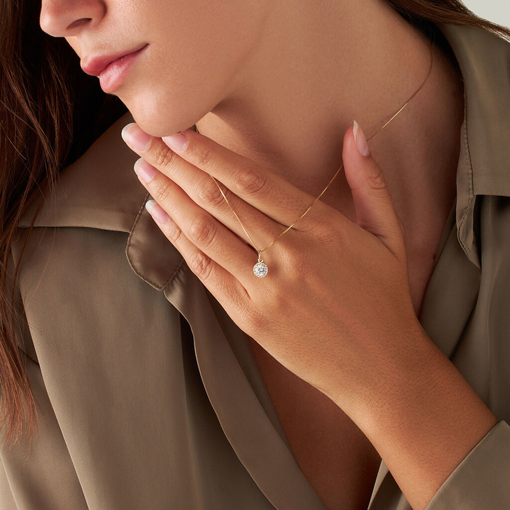 Pendente Punto Luce Poème Oro Giallo Cubic Zirconia - Ciondoli Donna | Stroili