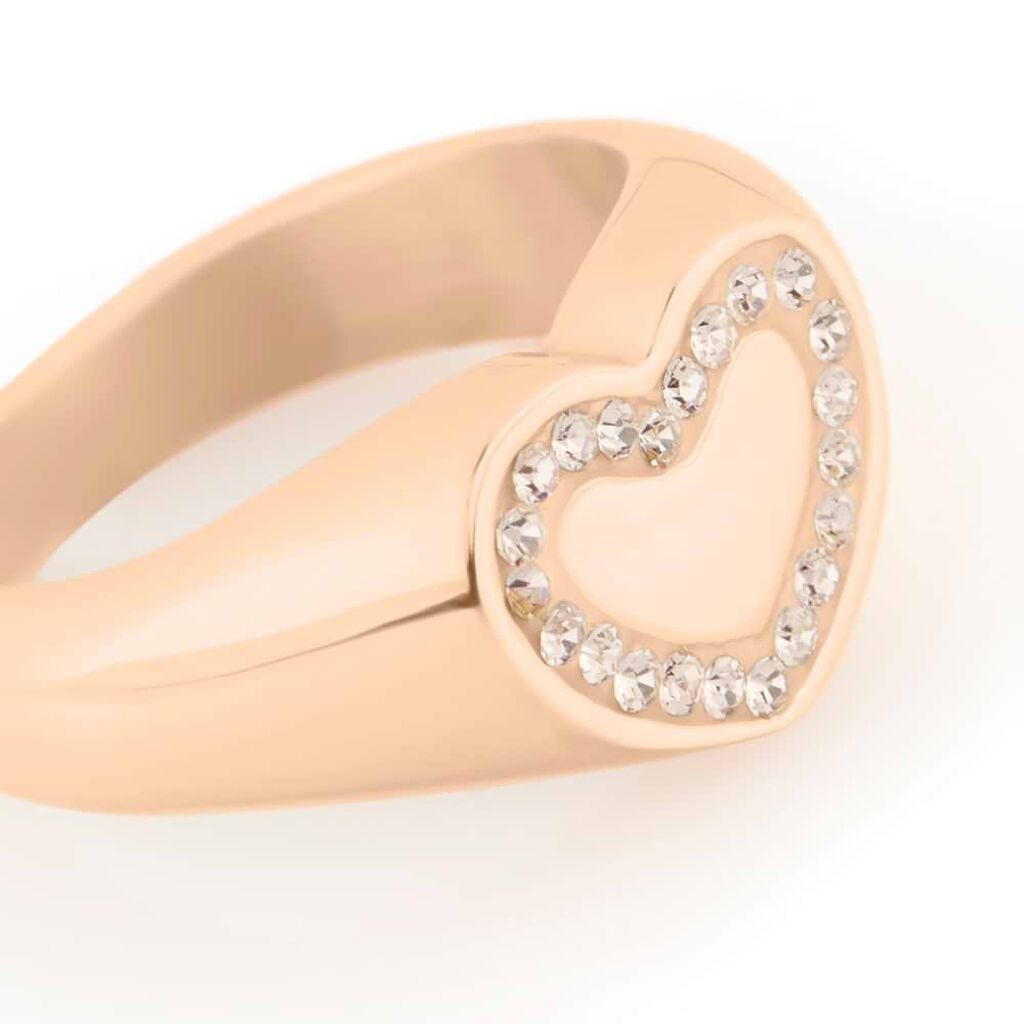 Anello Chevalier Lady Chic Acciaio Bicolore Bianco / Rosa Cristallo - Anelli Chevalier Donna | Stroili