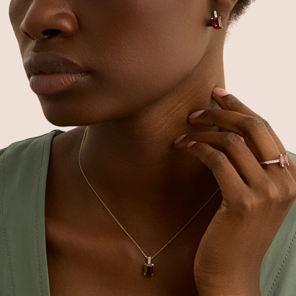 Collana Jasmine Oro Giallo Rodolite Diamante - Collane Donna | Stroili