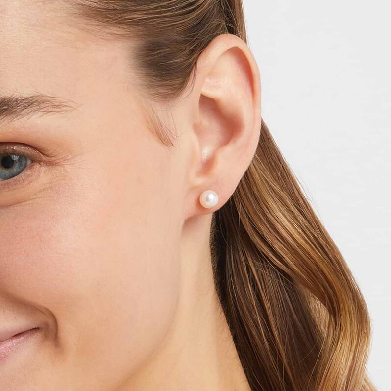 Orecchini Lobo Gabrielle Oro Giallo Perla D'Acqua Dolce - Orecchini a Lobo Donna | Stroili