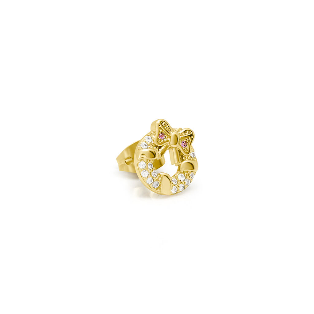 Mono Orecchino Lobo Christmas Collection Ottone Dorato Cristallo - Mono Orecchino Donna | Stroili