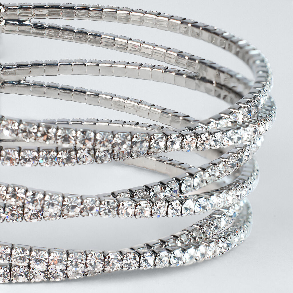 Bangle Romantic Shine Metallo Cristallo - Bracciali Rigidi Donna | Stroili
