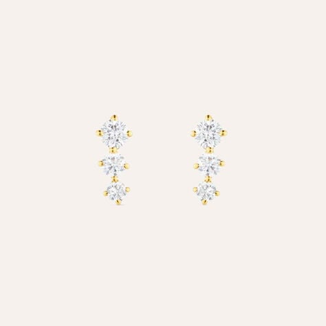 Orecchini Pendenti Trilogy Claire Oro Giallo Cubic Zirconia - Orecchini Pendenti Donna | Stroili