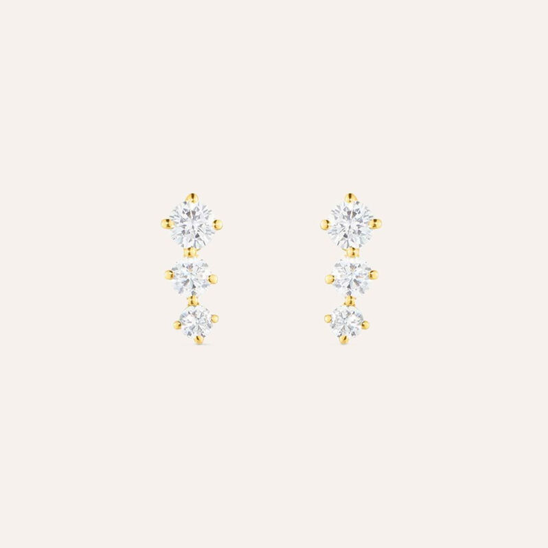 Orecchini Pendenti Trilogy Claire Oro Giallo Cubic Zirconia - Orecchini Pendenti Donna | Stroili