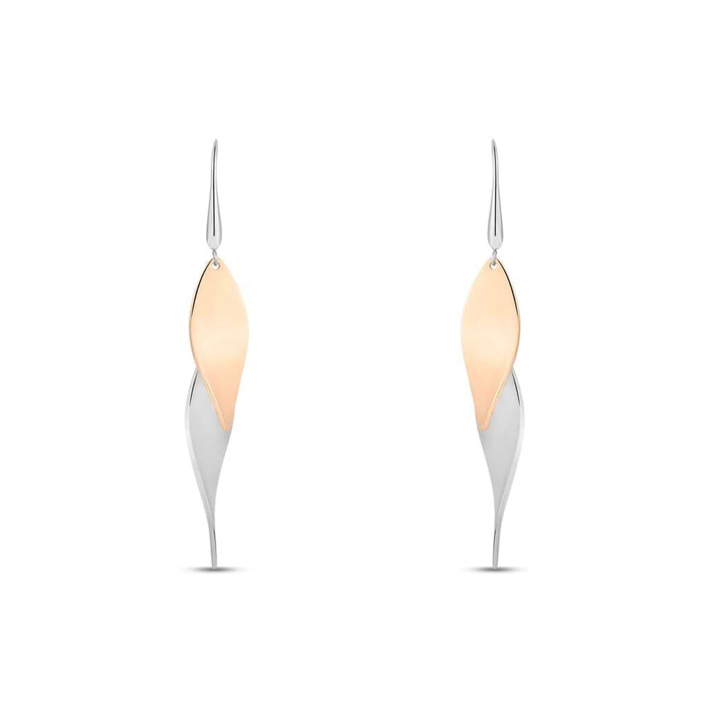 Orecchini Pendenti Lady Code Acciaio Bicolore Bianco / Rosa - Orecchini Pendenti Donna | Stroili