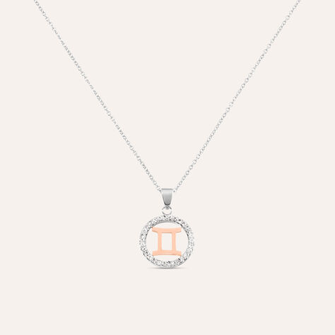 Collana Lady Chic Acciaio Bicolore Bianco / Rosa Cubic Zirconia - Collane Donna | Stroili