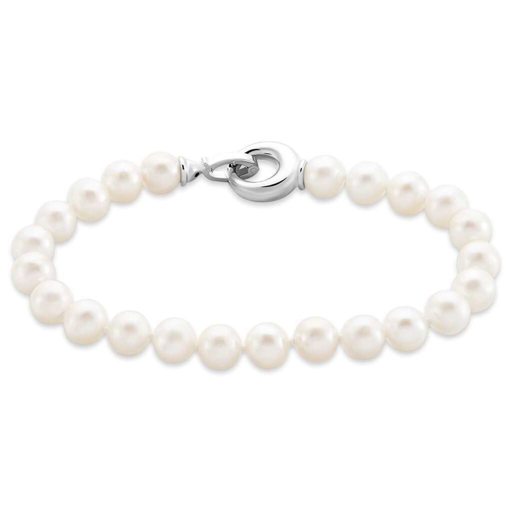 Bracciale Gabrielle Oro Bianco Perla D'Acqua Dolce Cubic Zirconia - Bracciali Donna | Stroili