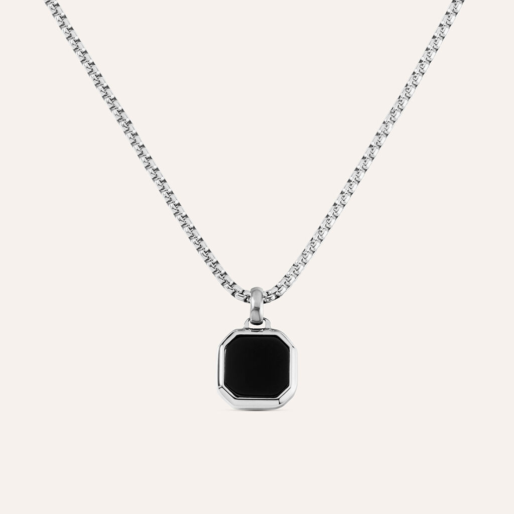 Collana Man Code Acciaio Onice