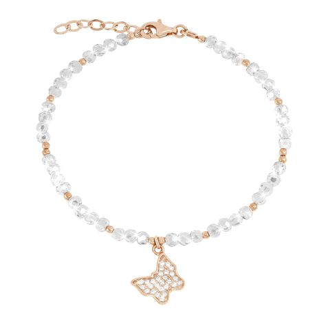 Bracciale farfalla in argento zirconi e cristalli - Bracciali Amicizia Donna | Stroili