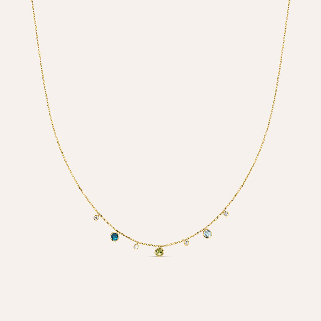 Collana Amélie Oro Giallo Topazio Cubic Zirconia