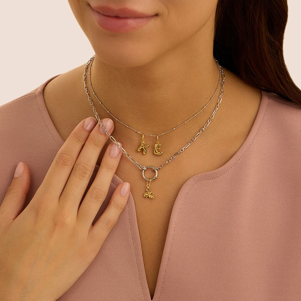 Pendente Love Beats Argento Dorato