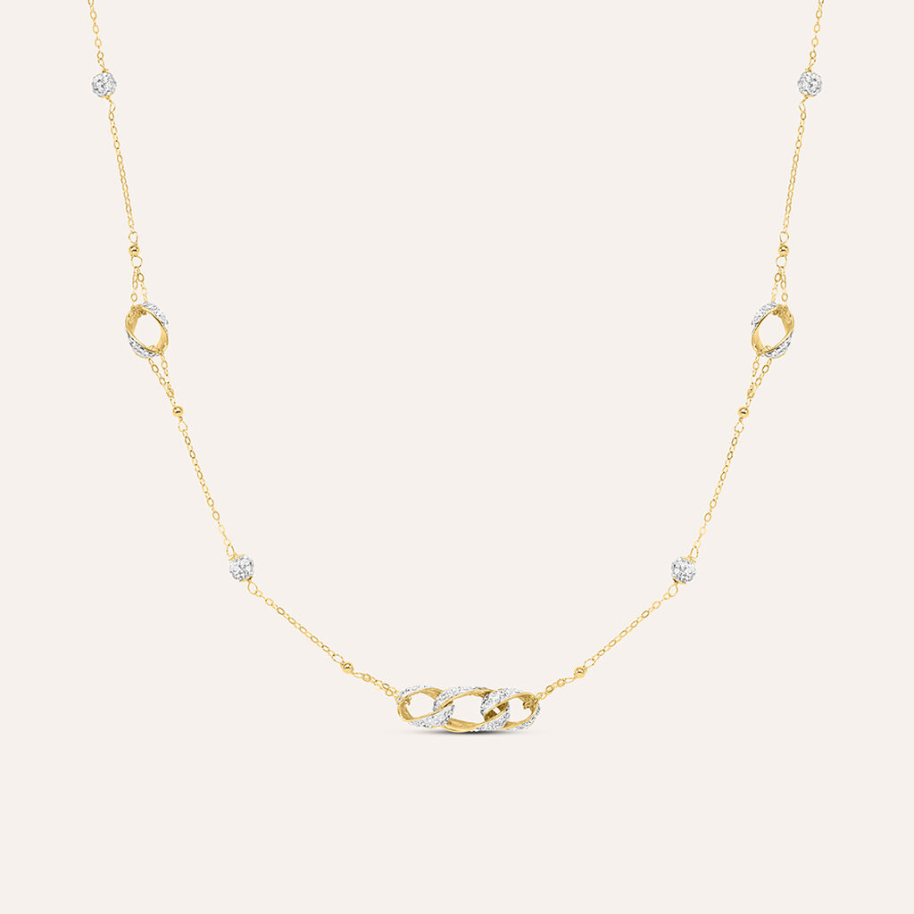 Collana Christelle Oro Giallo Cristallo