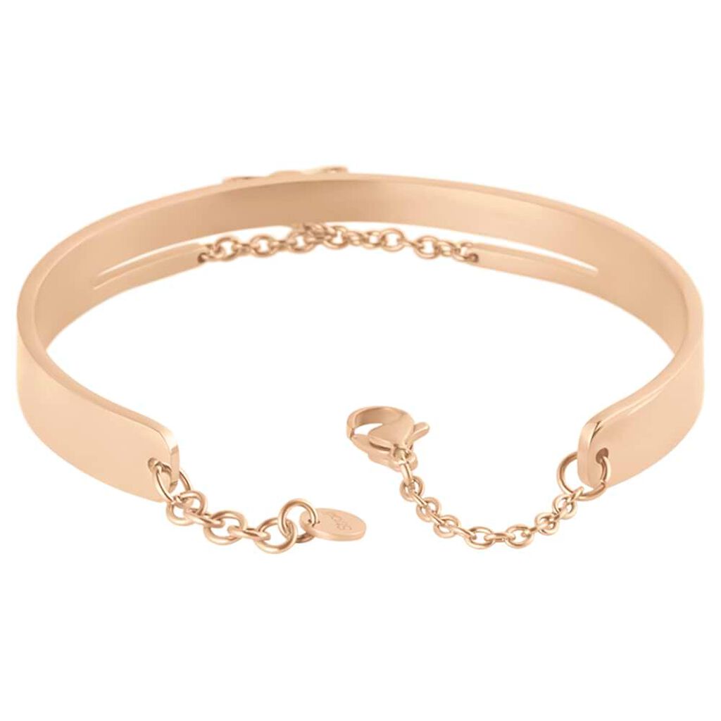 Bangle Lady Message Acciaio Rosa Cristallo - Bracciali Rigidi Donna | Stroili