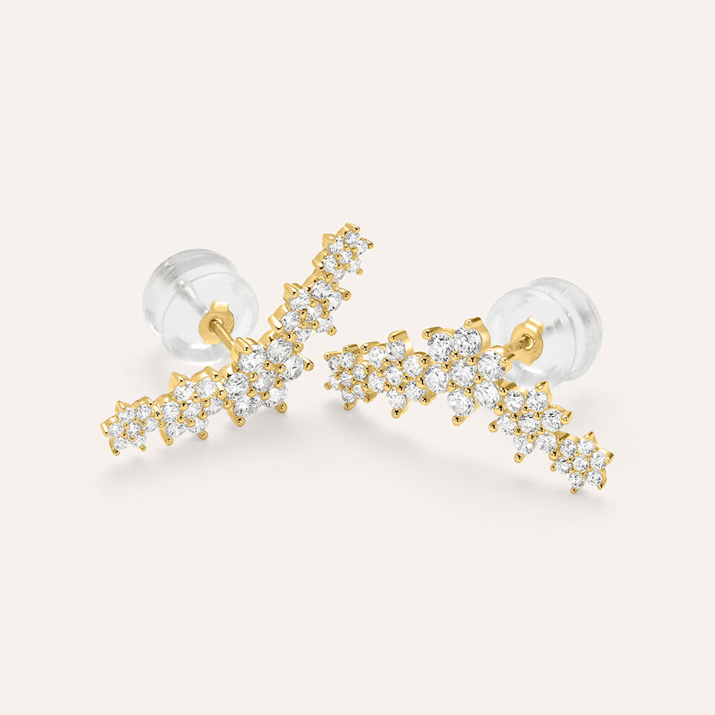Orecchini Lobo Bon Ton Oro Giallo Cubic Zirconia - Orecchini a Lobo Donna | Stroili