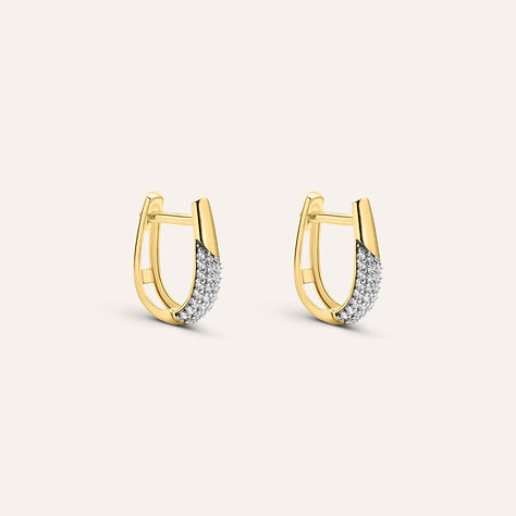 Orecchini A Cerchio Claire Oro Giallo Cubic Zirconia - Gioielli Donna | Stroili