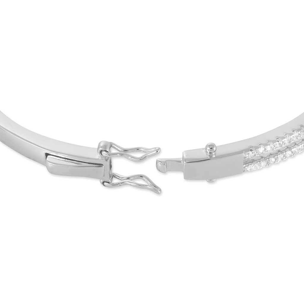 Bangle Silver Shine Argento Rodiato Cubic Zirconia - Bracciali Intrecciati Donna | Stroili