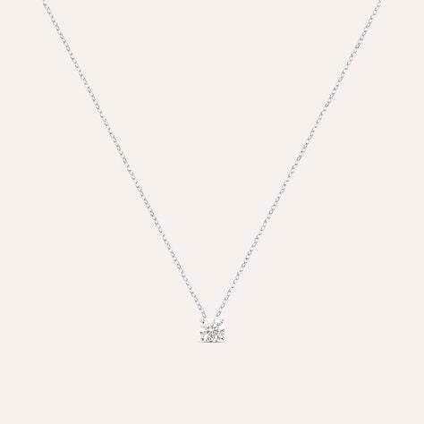 Collana Punto Luce Diamade Oro Bianco Diamante Lab-Grown - Collane Punto Luce Donna | Stroili