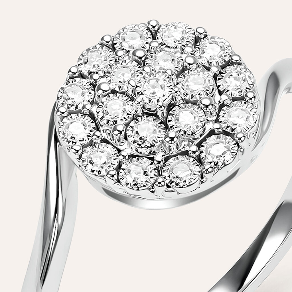 Anello Solitario Sophia Oro Bianco Diamante