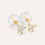 Orecchini Lobo Bon Ton Oro Giallo Cubic Zirconia