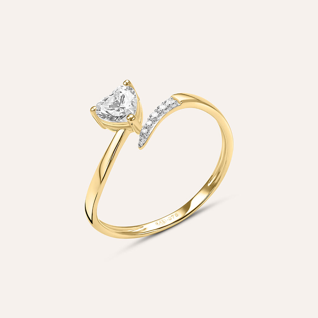 Anello Solitario Claire Oro Giallo Cubic Zirconia