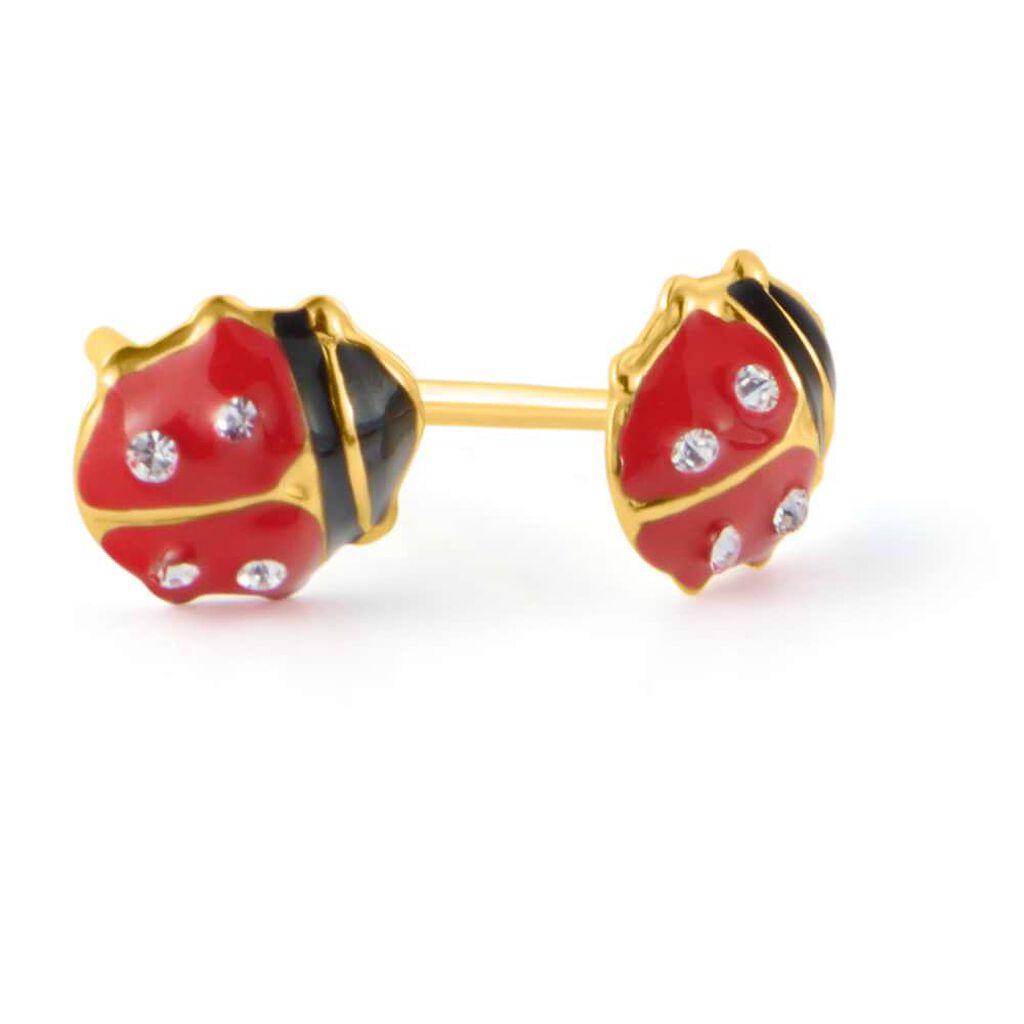 Orecchini Lobo Mon Petit Oro Giallo Cristallo - Orecchini a Lobo Bambino | Stroili