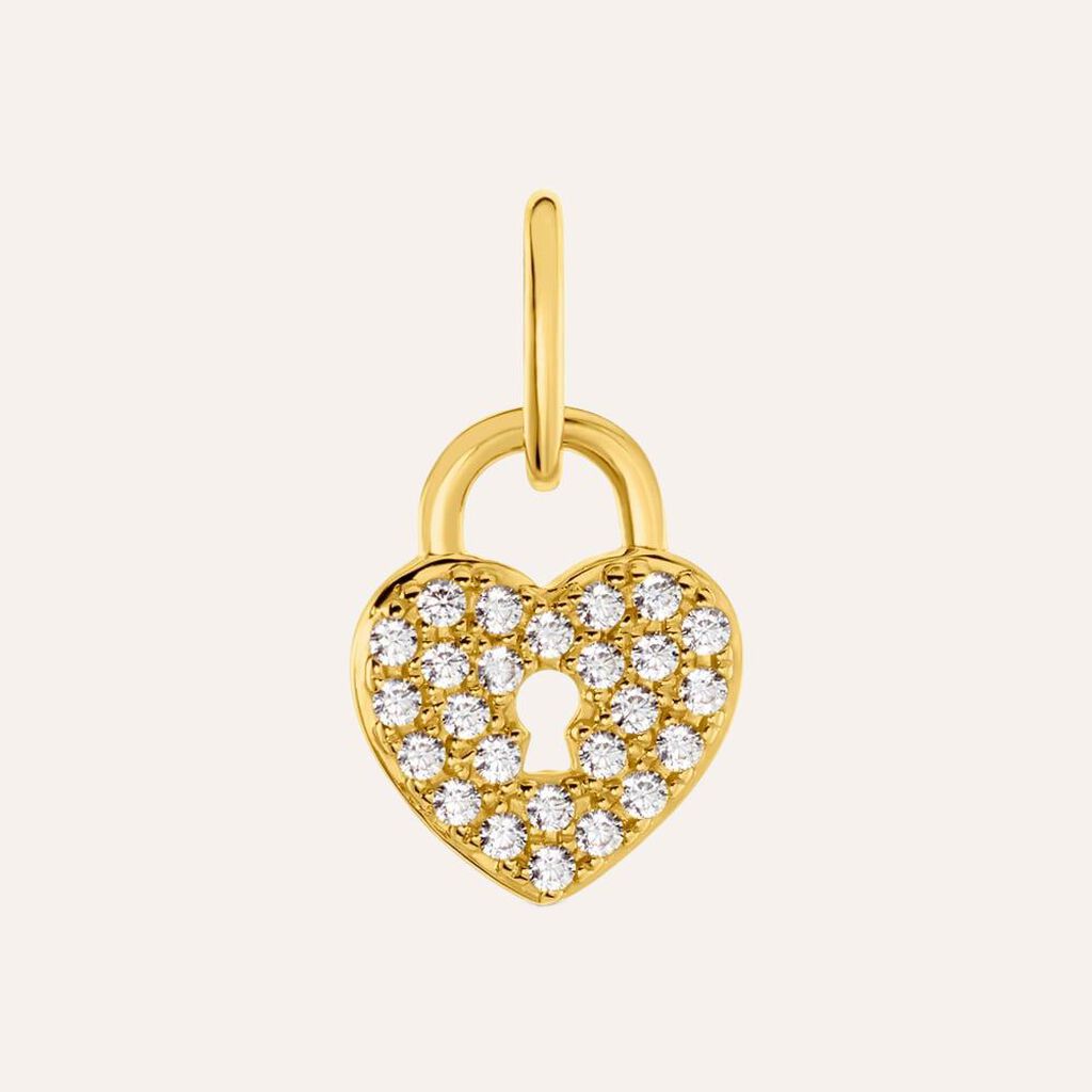 Pendente Po&egrave;me Oro Giallo Cubic Zirconia
