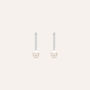 Orecchini Pendenti Tennis Silver Pearls Argento Rodiato Cubic Zirconia Perla sintetica