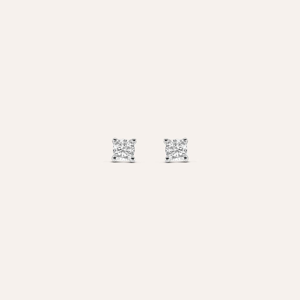 Orecchini Lobo Punto Luce Silver Elegance Argento Rodiato Cubic Zirconia - Orecchini a Lobo Donna | Stroili