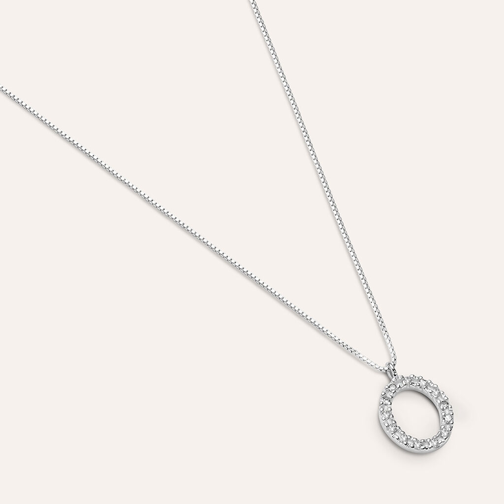 Collana Diamond Letters Oro Bianco Diamante - Collane Donna | Stroili