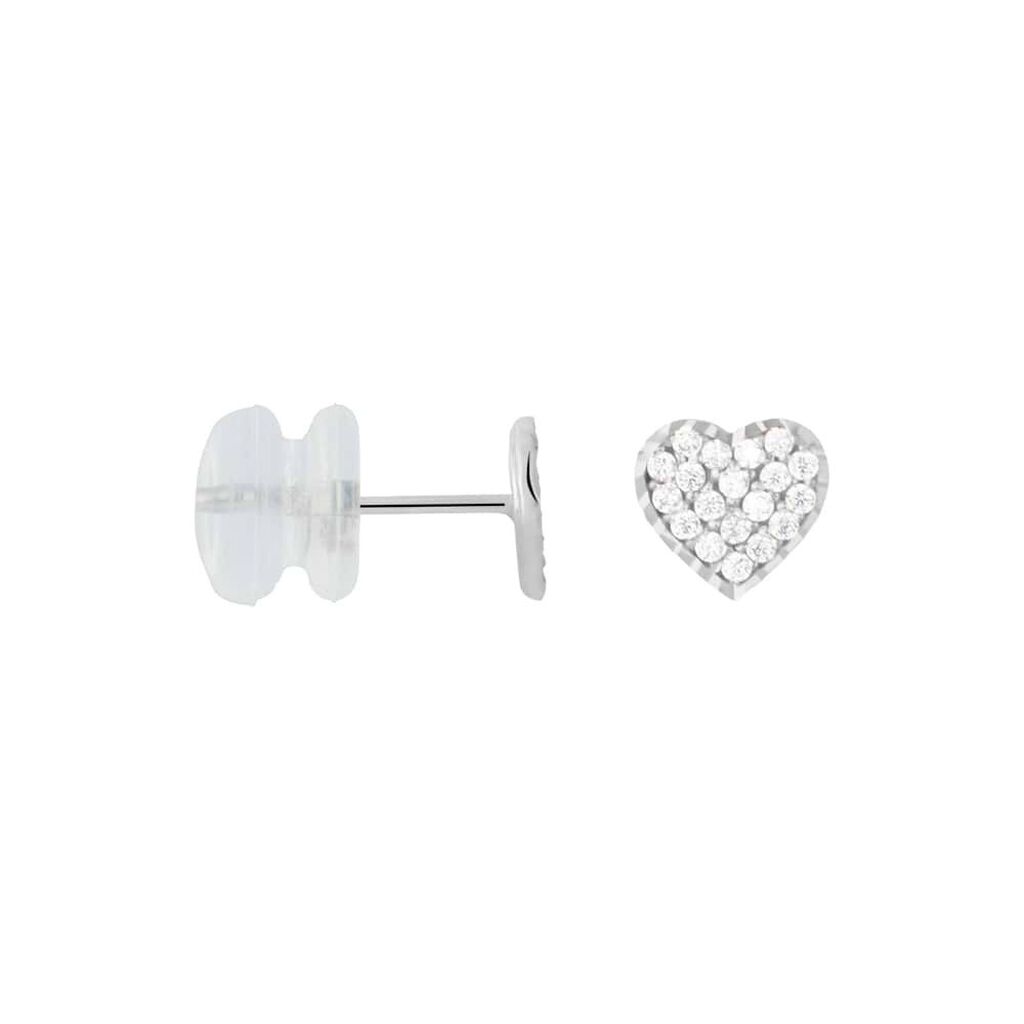 Orecchini Lobo Bon Ton Oro Bianco Cubic Zirconia - Orecchini a Lobo Donna | Stroili