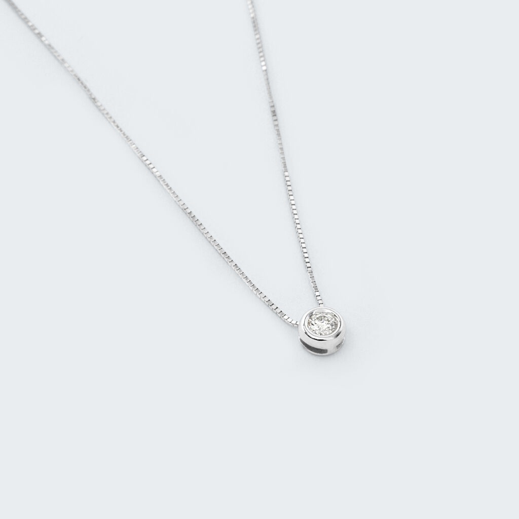 Collana Punto Luce Firmamenti Oro Bianco Diamante - Collane Punto Luce Donna | Stroili