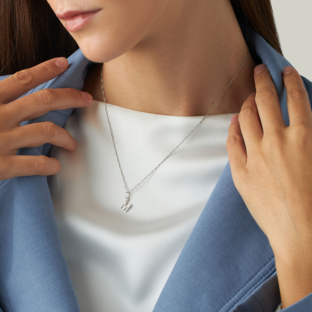 Pendente Sophia Oro Bianco Diamante - Ciondoli Donna | Stroili