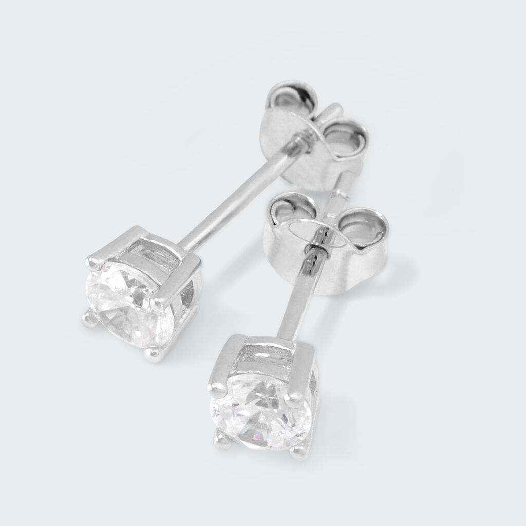 Orecchini Lobo Punto Luce Silver Elegance Argento Rodiato Cubic Zirconia - Orecchini a Lobo Donna | Stroili