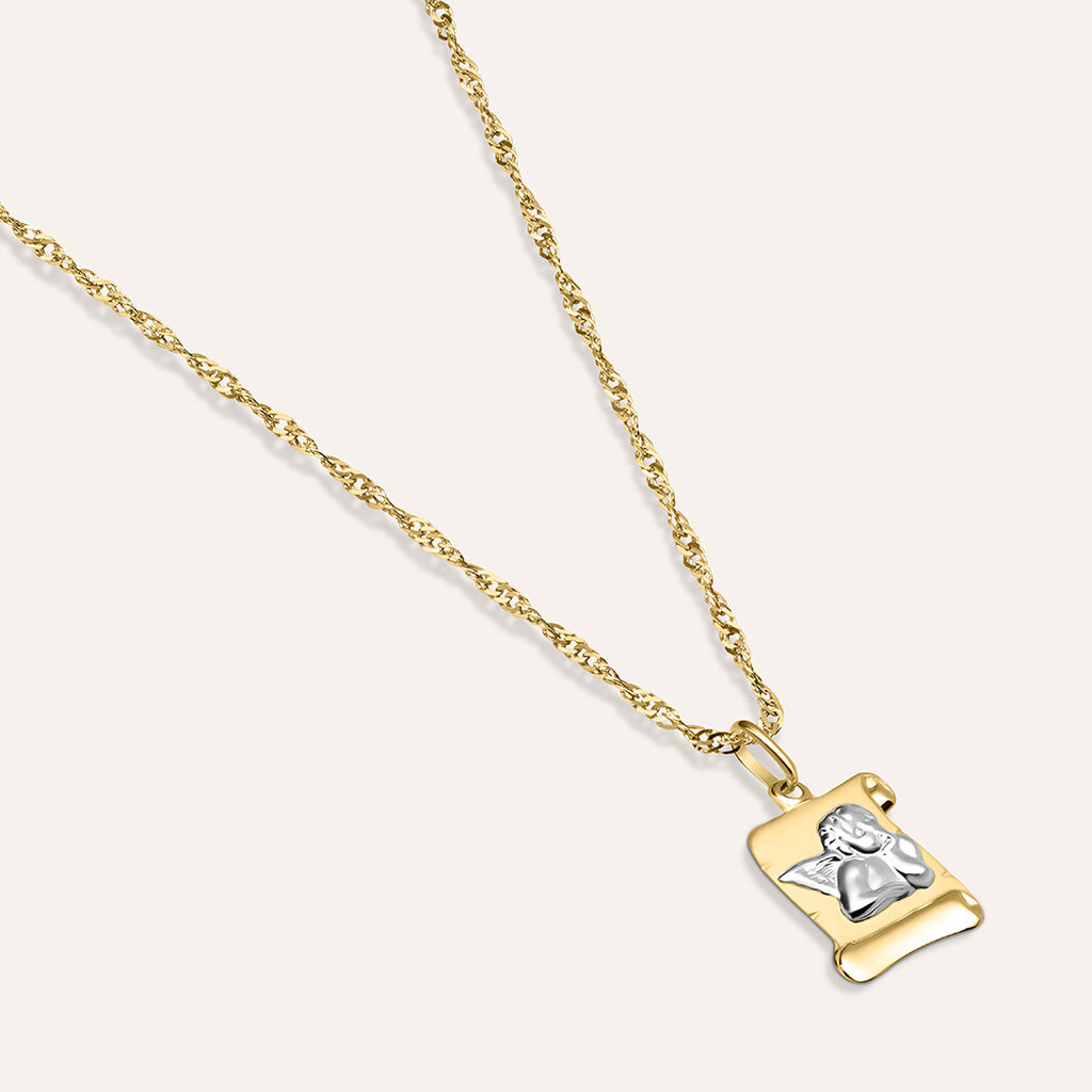 Pendente Holy Oro Tricolore - Ciondoli con Incisione Unisex | Stroili