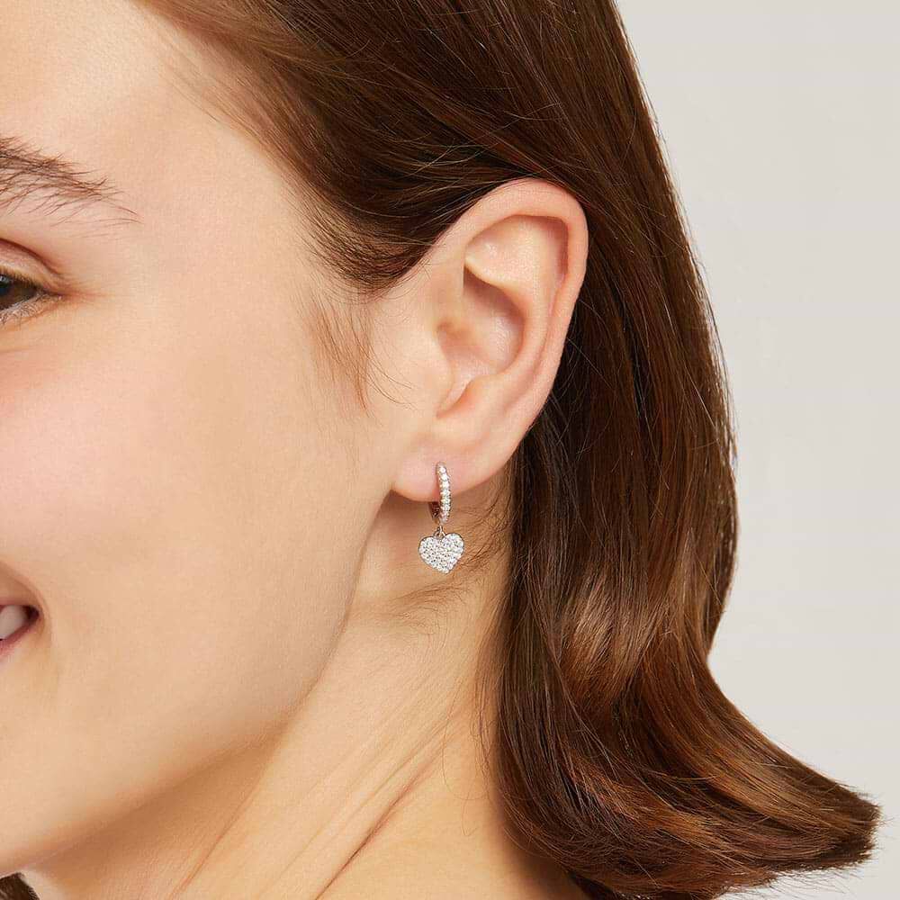 Orecchini a cerchio in argento rodiato 925% - CreArti
