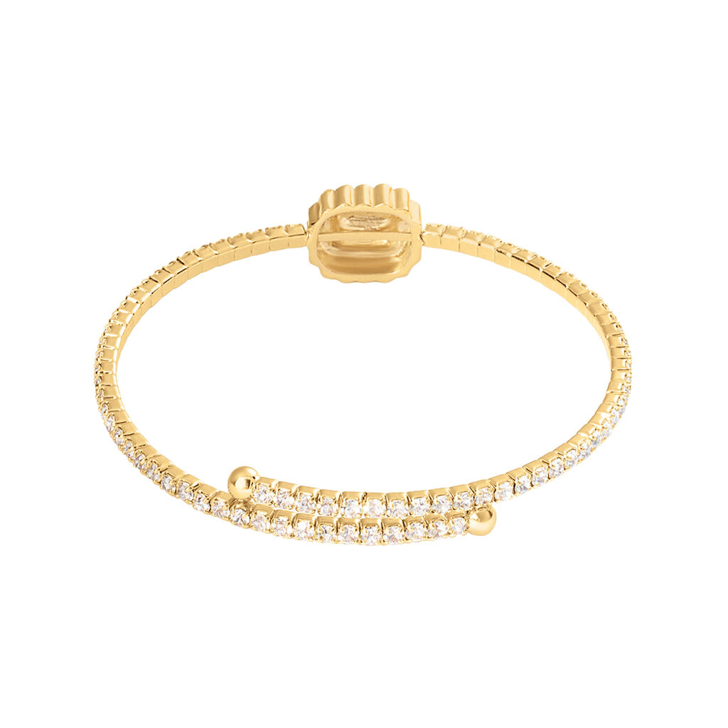 Bangle Romantic Shine Metallo Dorato Cristallo - Bracciali Rigidi Donna | Stroili