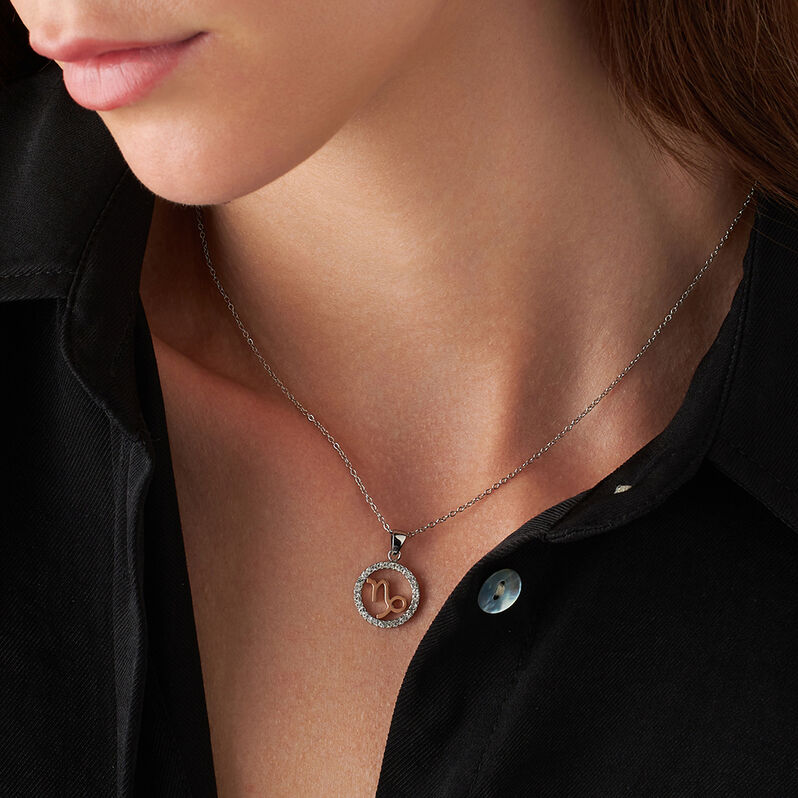 Collana Lady Chic Acciaio Bicolore Bianco / Rosa Cubic Zirconia - Collane Donna | Stroili