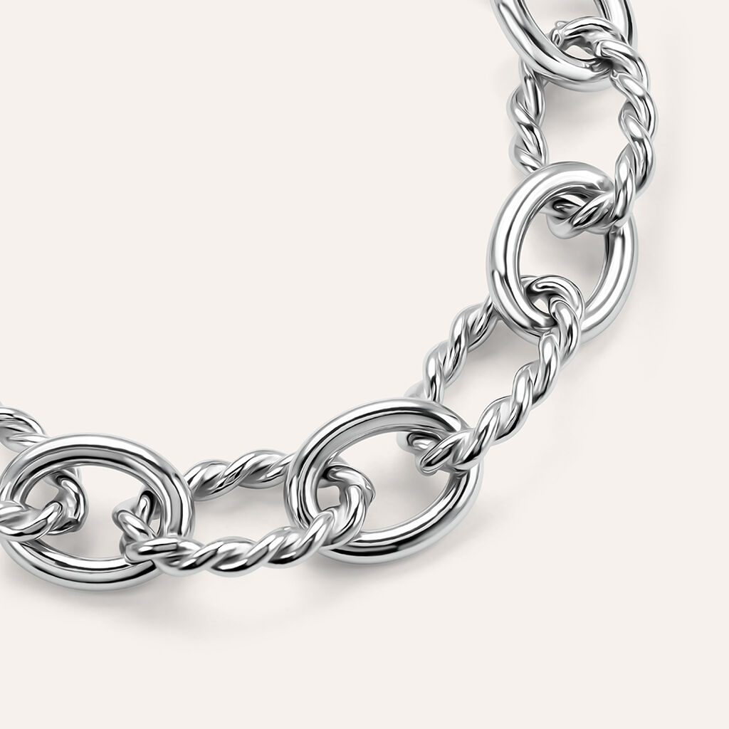 Bracciale Catena Silver Collection Argento Rodiato