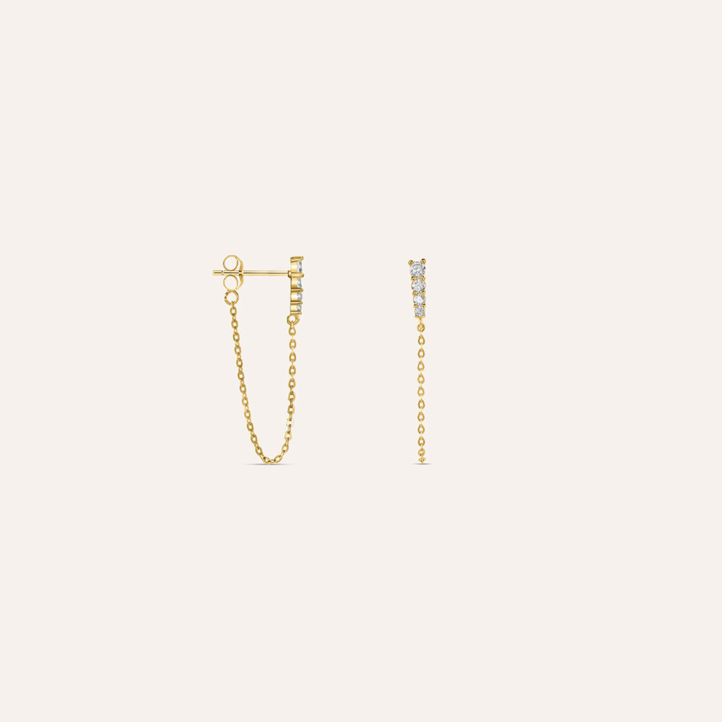 Mono Orecchino Lobo Bon Ton Oro Giallo Cubic Zirconia - Mono Orecchino Donna | Stroili