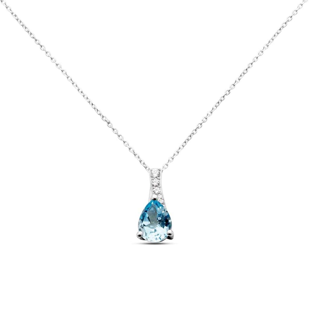 Collana Punto Luce Amélie Oro Bianco Topazio Cubic Zirconia